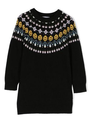 Molo Caris patterned intarsia-knit dress - Black