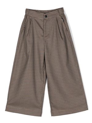 Molo check-pattern flared trousers - Neutrals
