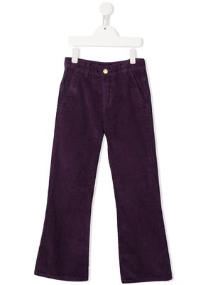 Molo corduroy straight-leg cut trousers - Purple