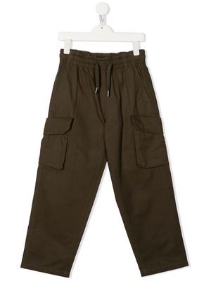 Molo cotton drawstring cargo trousers - Green