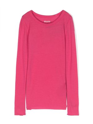 Molo crew-neck merino wool sweatshirt - Pink