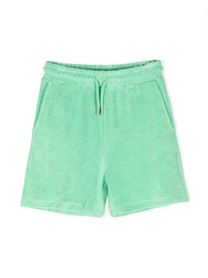 Molo drawstring waist flannel shorts - Green