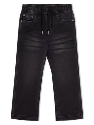 Molo drawstring-waistband straight-leg trousers - Black