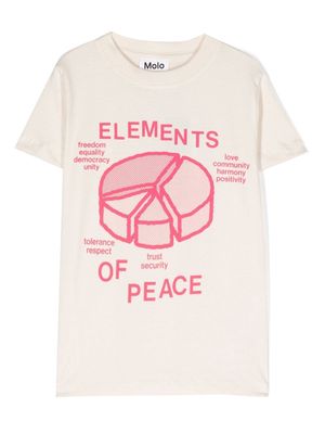 Molo Elements Of Peace T-shirt - Neutrals