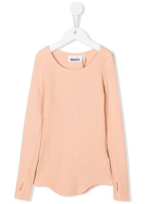 Molo fine-ribbed design jumper - Pink
