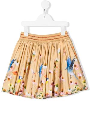 Molo Floral bird organic-cotton skirt - Neutrals