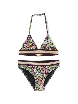 Molo floral-print bikini set - Black