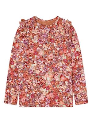 Molo floral-print ruffled T-shirt - Multicolour