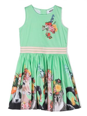 Molo floral-print sleeveless dress - Green