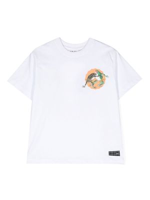 Molo frog-motif cotton T-shirt - White