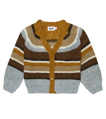 Molo Gail striped wool-blend cardigan
