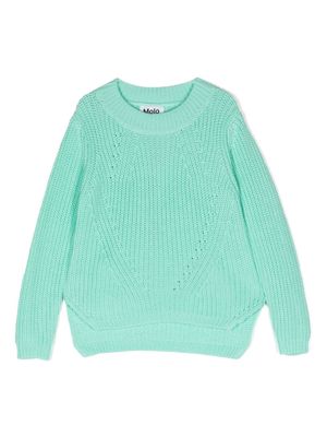 Molo Gillis fisherman's-knit jumper - Green
