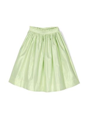 Molo gingham shimmery skirt - Green