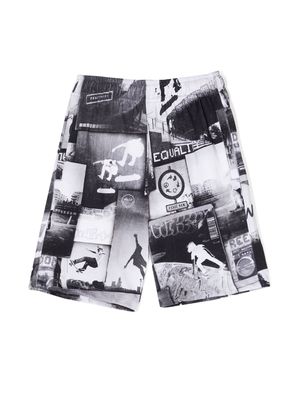 Molo graphic-print cotton shorts - Grey