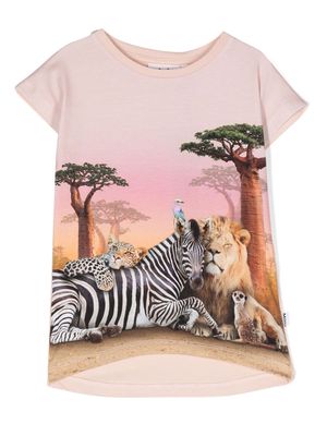 Molo graphic-print short-sleeved T-shirt - Pink