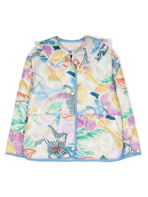 Molo Hailey floral-print quilted jacket - Blue