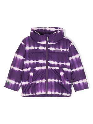 Molo Halo tie-dye print padded jacket - Purple