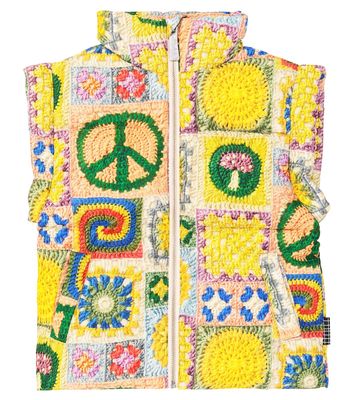 Molo Harsha crochet-print quilted vest