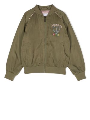 Molo Hatty embroidered-detail bomber jacket - Green