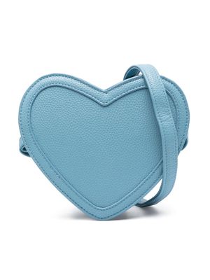 Molo Heart pebble-texture shoulder bag - Blue