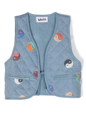 Molo Hilma quilted gilet - Blue