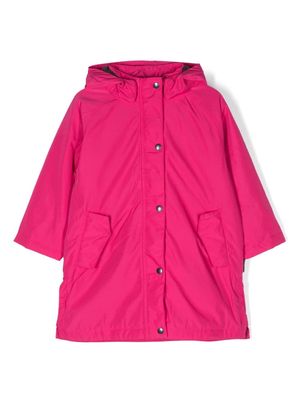 Molo hooded press stud-fastening coat - Pink