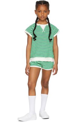 Molo Kids Green & White Stripe Mabel Sweatshirt