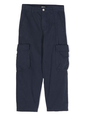 Molo logo-patch cotton cargo trousers - Blue