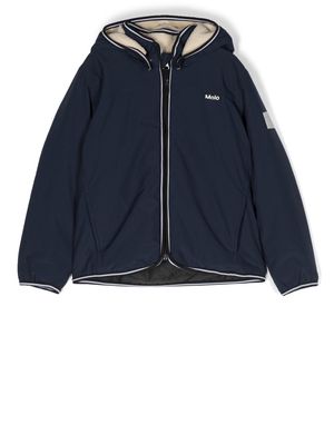 Molo long-sleeve hooded jacket - Blue