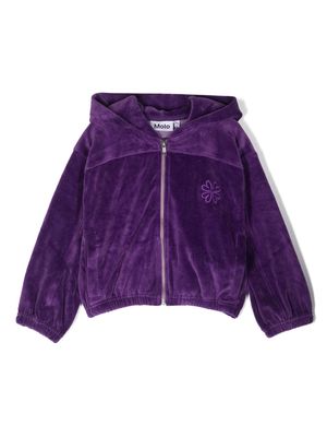 Molo Madeleine velvet hooded jacket - Purple