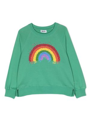 Molo Marilee rainbow sequin-embellished sweatshirt - Green