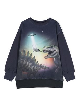 Molo Mattis Beam Up Dinos-print sweatshirt - Blue