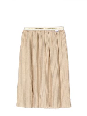 Molo metallic pleated skirt - Neutrals