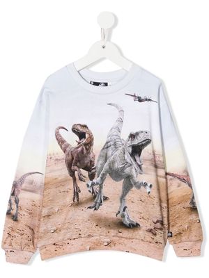 Molo Miksi Co Exist-print organic cotton sweatshirt - Grey