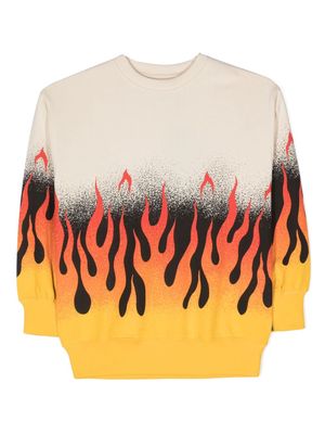 Molo Monti flame-print organic cotton sweatshirt - Black