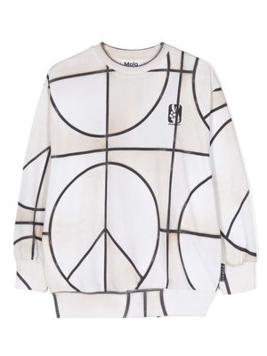 Molo Monti graphic-print sweatshirt - Neutrals