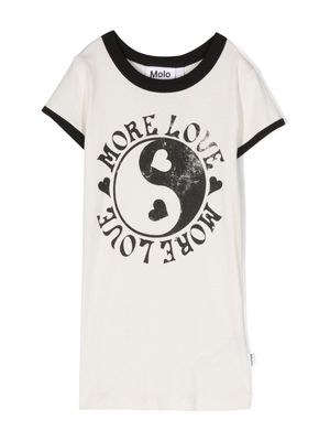 Molo More Love organic cotton T-shirt - Neutrals