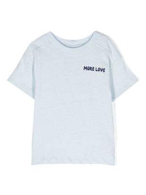 Molo More Love-print cotton T-shirt - Blue