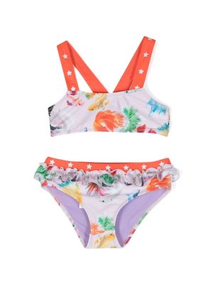Molo Naila Betta-Flowers-print bikini - Pink
