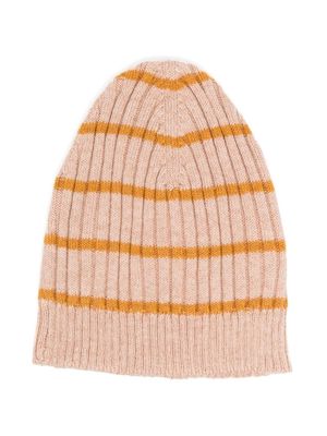 Molo Nao striped ribbed-knit hat - Neutrals