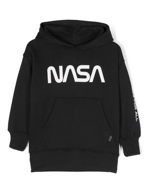 Molo NASA-print organic-cotton hoodie - Black