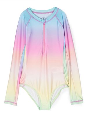 Molo Necky faded tie-dye print swimsuit - 3412 Sorbet Rainbow