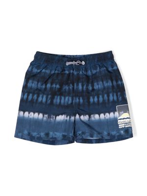 Molo Niko tie dye-print swim shorts - Blue