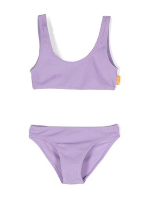 Molo Nola seersucker-texture bikini - Purple