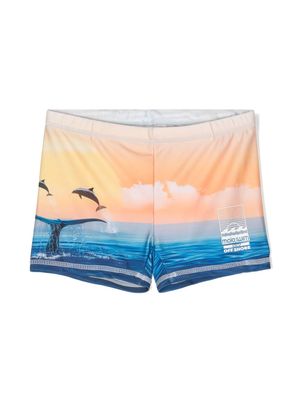 Molo Norton Placed swim shorts - Blue