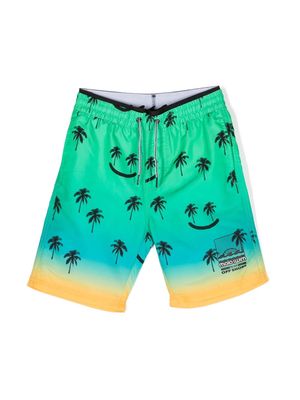 Molo ocean-motif print shorts - Green