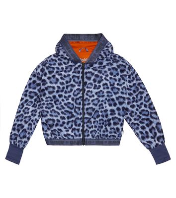 Molo Ophelia zipped leopard-print hoodie