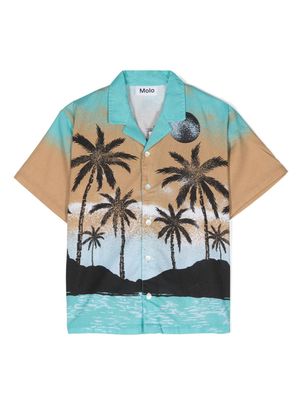 Molo palm-tree cotton shirt - Neutrals