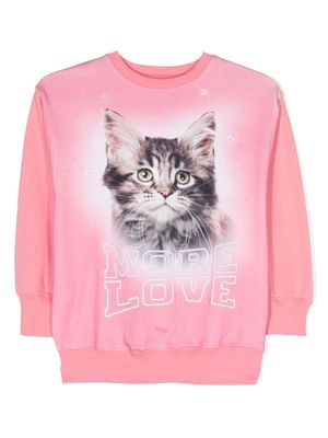Molo photograph-print organic cotton sweatshirt - Pink