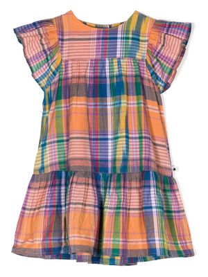 Molo plaid check-print ruffled dress - Multicolour